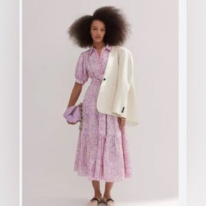 NWOT ME+EM dress purple and pink flowers size 10 spring summer 2024